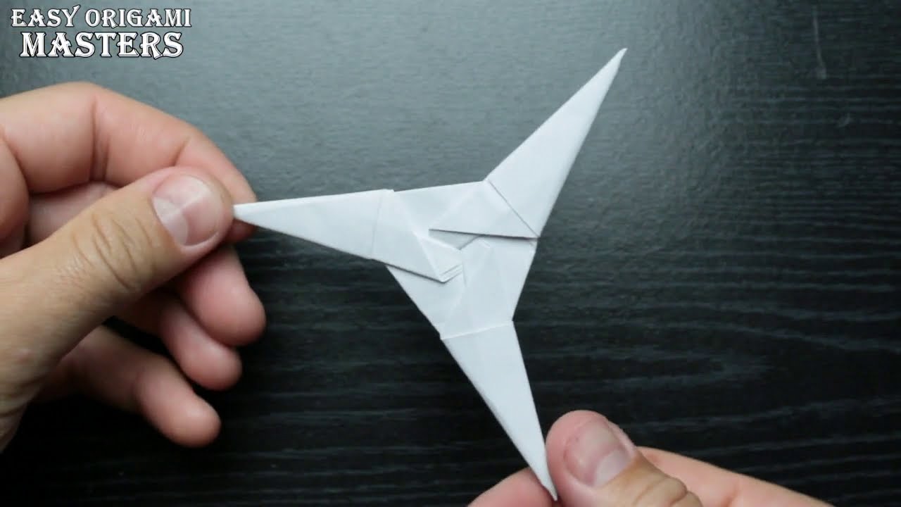 How to make a shuriken out of paper Origami shuriken Ninja weapons 