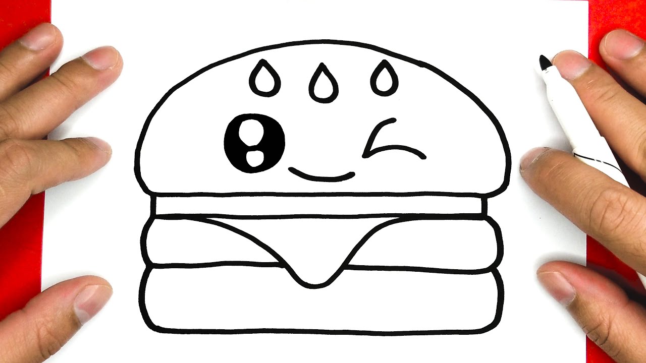 HOW TO DRAW CUTE CHEESEBURGER 