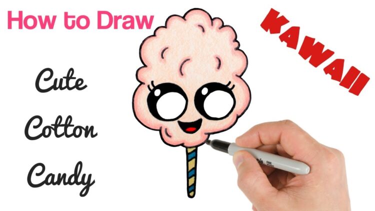 How To Draw Cotton Candy Cute Kawaii Food Drawing - candy candy roblox id