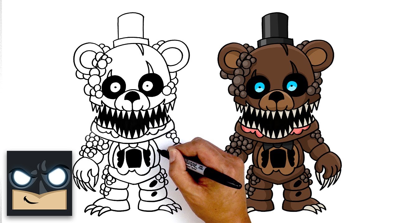 How To Draw Twisted Freddy | Five Nights At Freddy's 