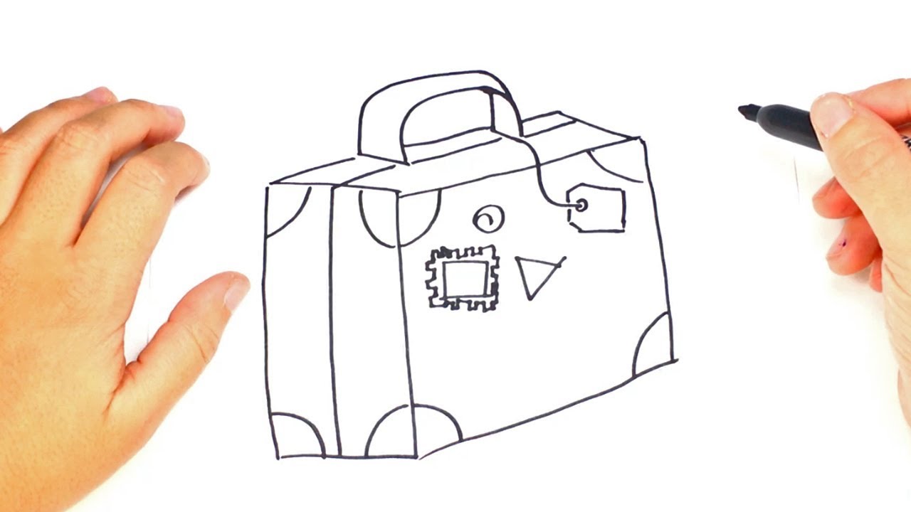 How to draw a Suitcase Step by Step | Easy drawings 
