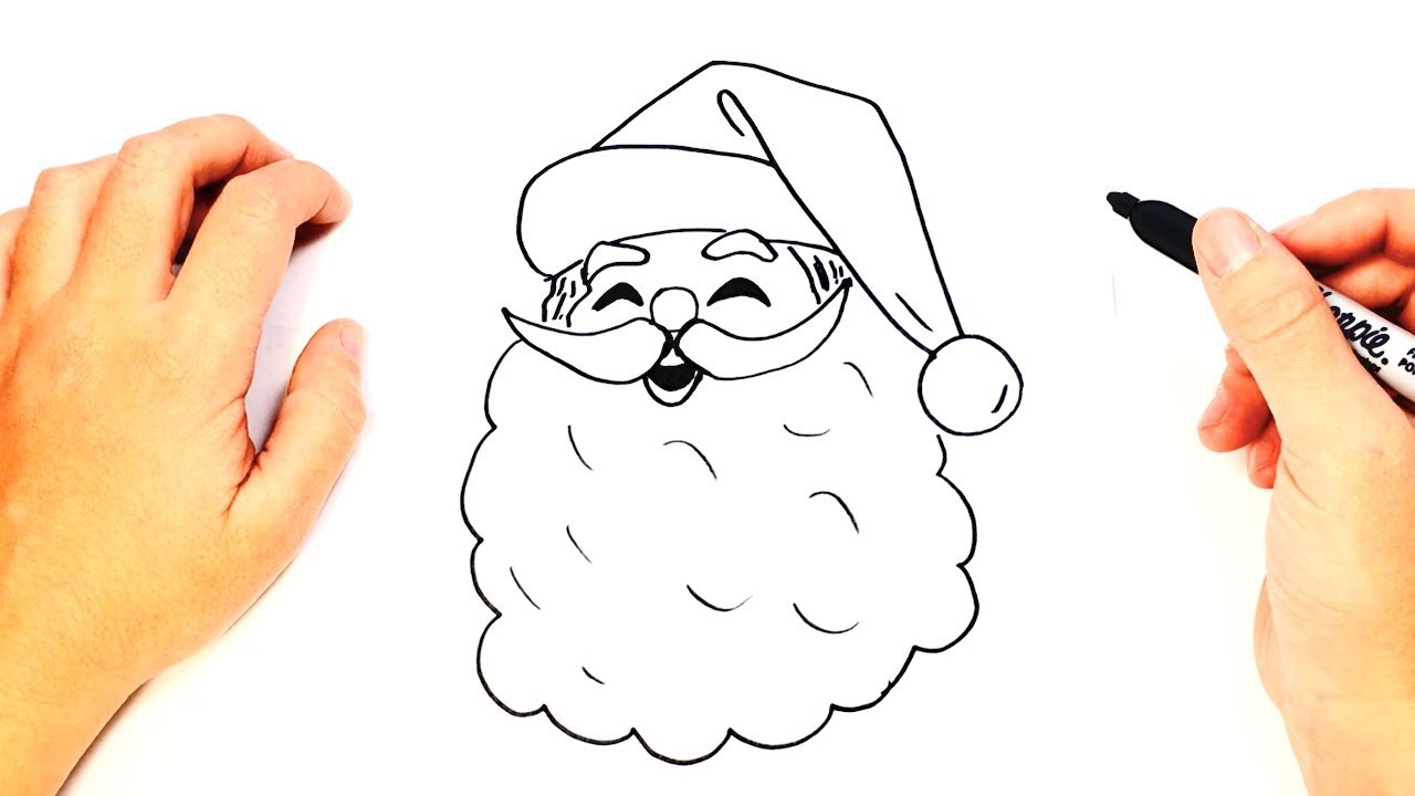 How to draw a Santa Claus Face Step by Step | Easy drawings 