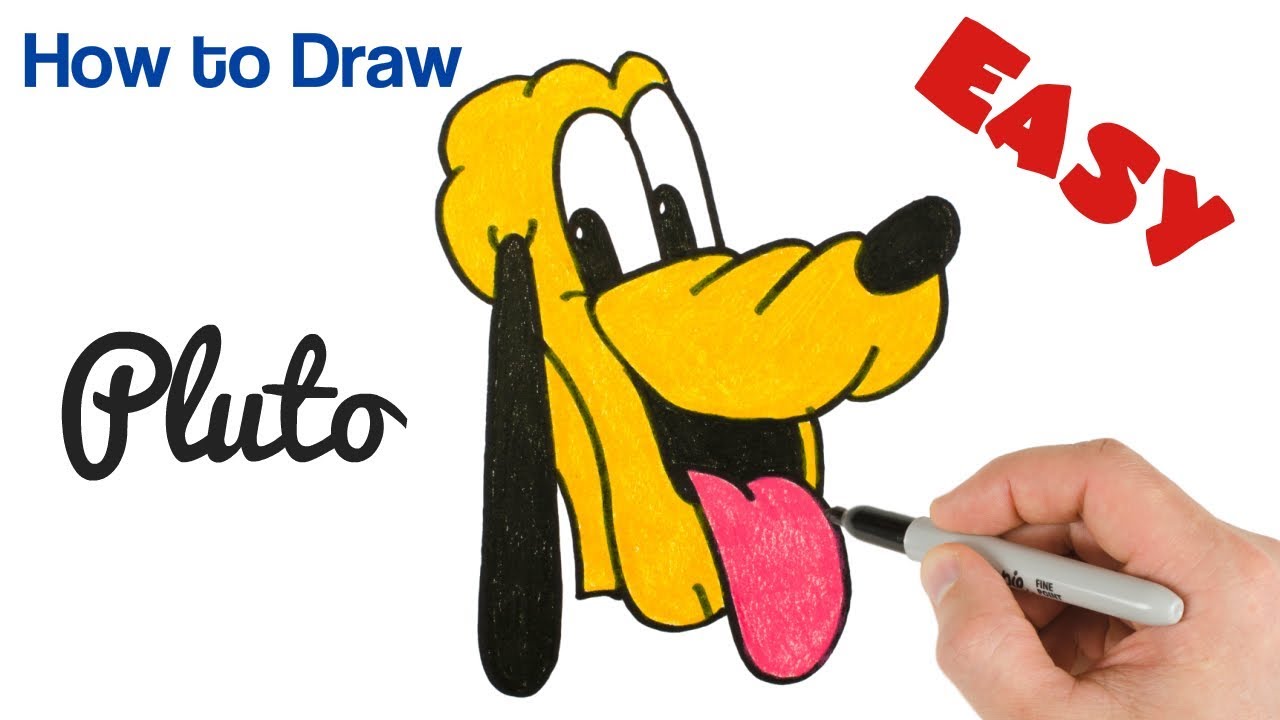 How to Draw Pluto Cartoon character| Art Tutorial for beginners 