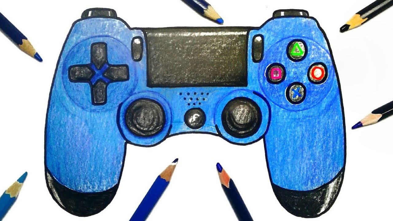 drawing playstation 4 controller 