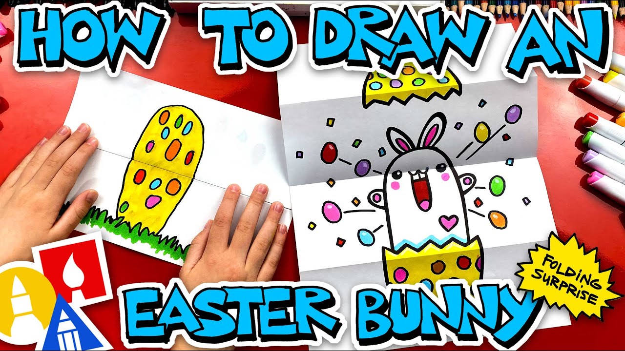 How To Draw An Easter Bunny Folding Surprise #stayhome and draw #withme 