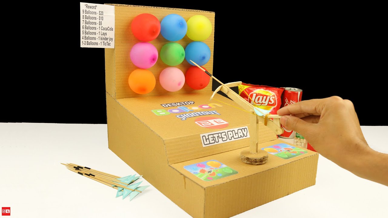 How to Make Desktop Shooting Balloons Game using Cardboard 