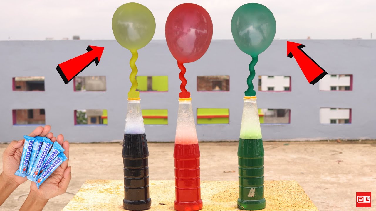 Experiment: Coca Cola, Sprite, Fanta VS Mentos - Super Reaction! 