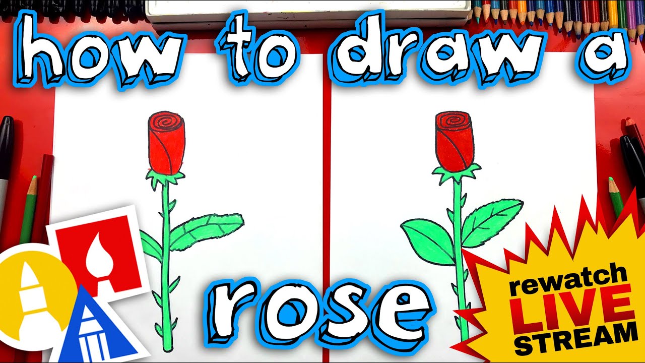 How To Draw A Rose For Mother's Day! 