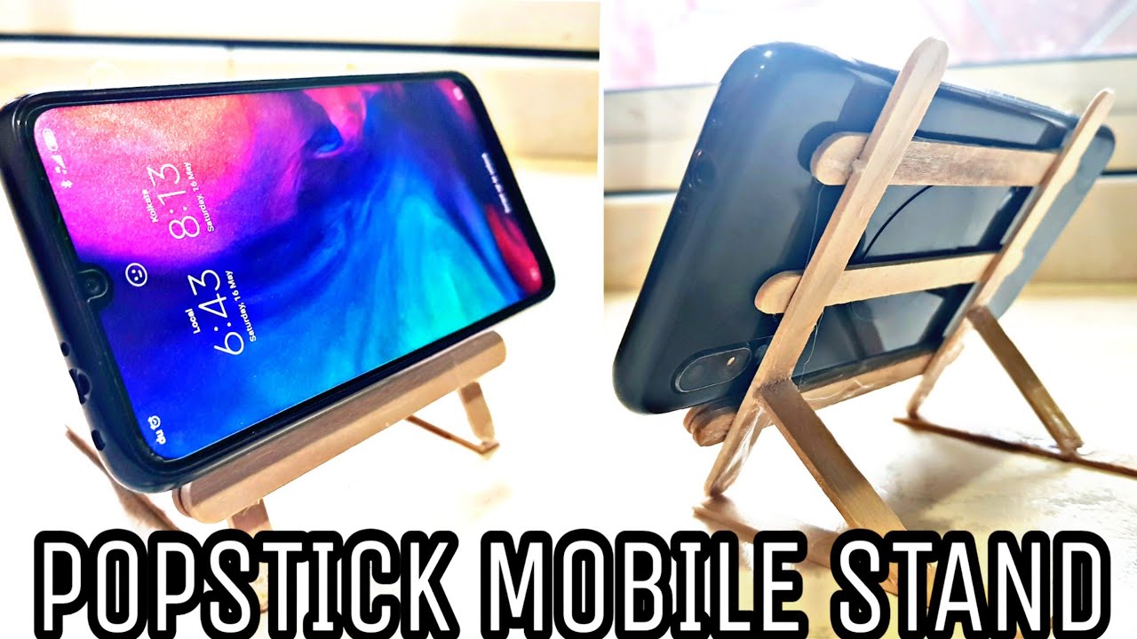 How to make mobile holder with popsicle sticks | Popsicle life hacks 