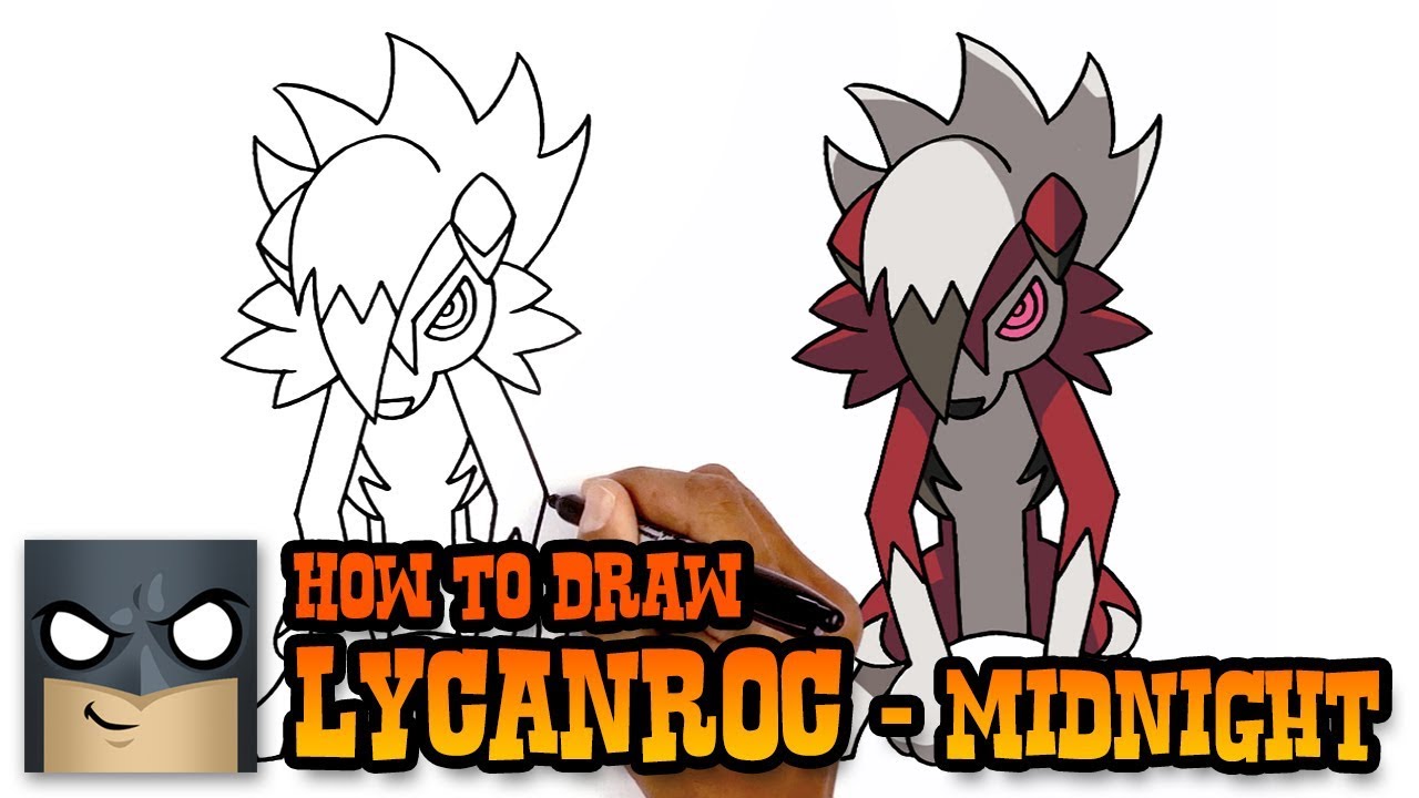 How to Draw Pokemon | Lycanroc | Midnight Form 
