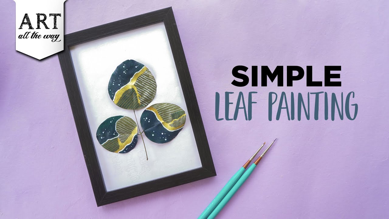 Simple Leaf Painting | DIY Home Decor | Leaf Painting Ideas 