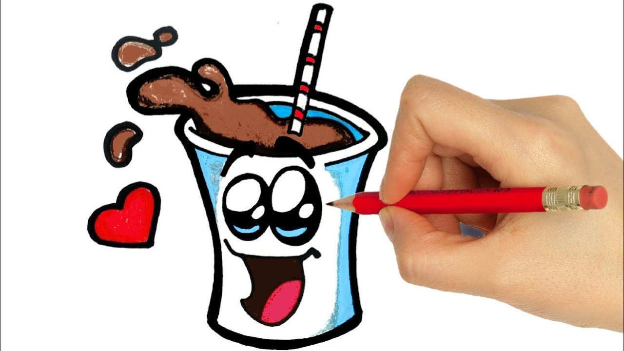how to draw milk shake easy | drawing milk shake step by step 