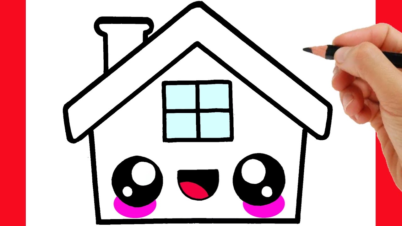 HOW TO DRAW A HOUSE KAWAII EASY STEP BY STEP 