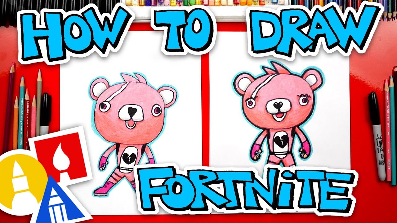 How To Draw Cuddle Team Leader Fortnite Skin + Challenge Time 