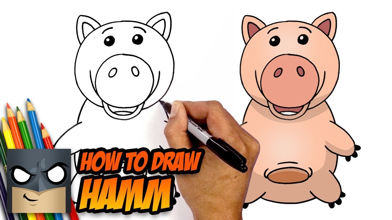 How to Draw Toy Story | Hamm | Step by Step Tutorial 