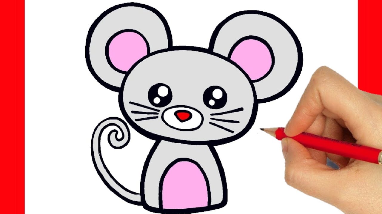 HOW TO DRAW A CUTE MOUSE KAWAII EASY STEP BY STEP 