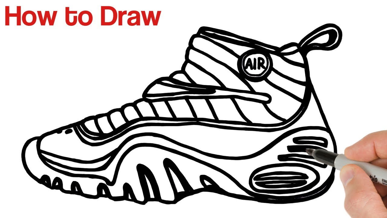 How to Draw Nike Air Shoes Sneakers Drawing 