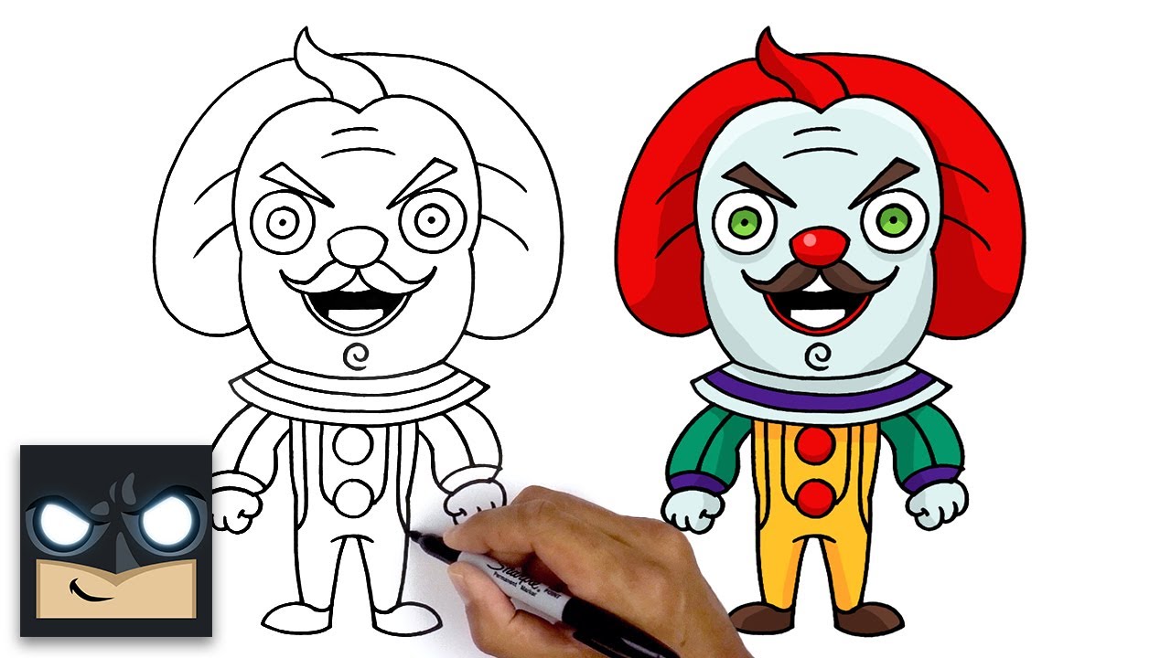How To Draw The Clown | Secret Neighbour 