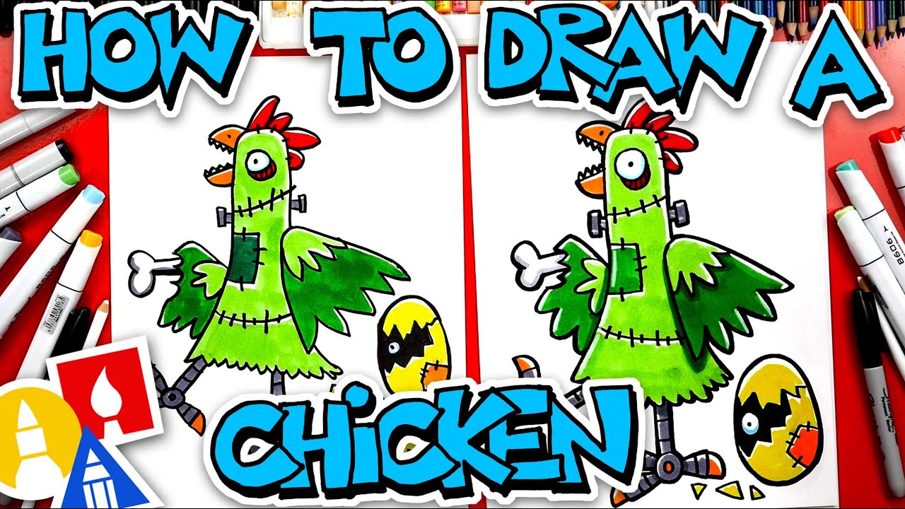 How To Draw Franken-Chicken With Mrs. Hubs 