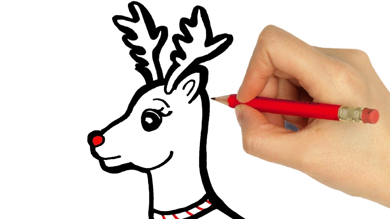 HOW TO DRAW CHRISTMAS REINDEER 