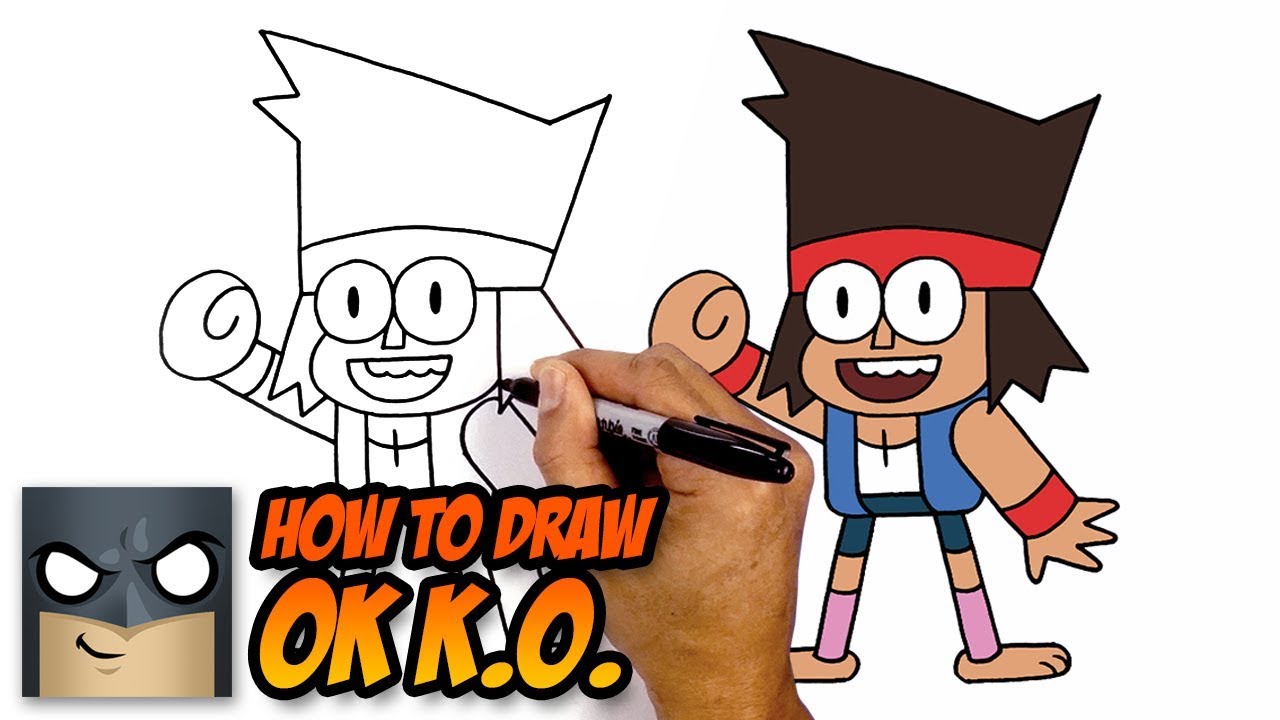 How to Draw K.O. | OK K.O. | Step by Step Tutorial 