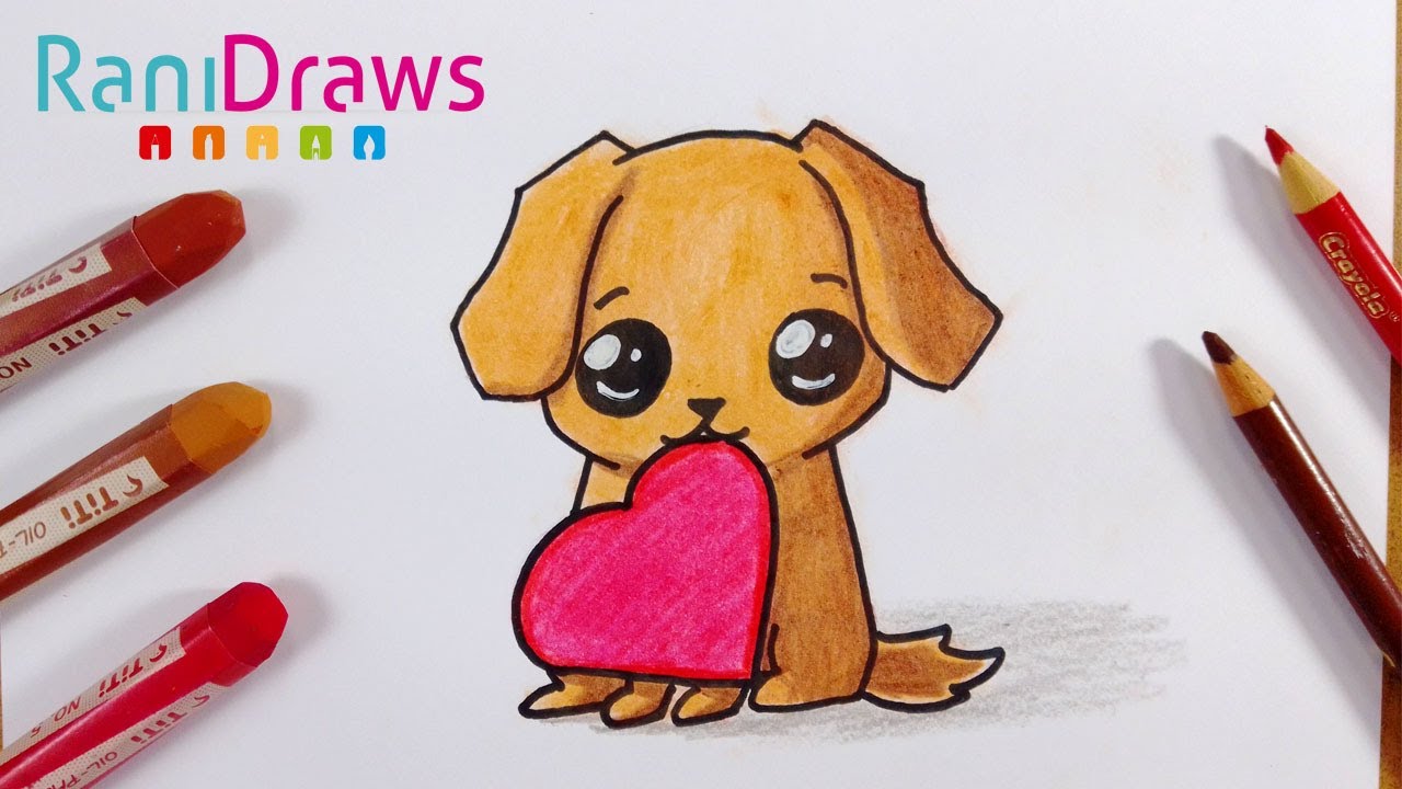 Cómo dibujar un PERRITO kawaii - Paso a paso 