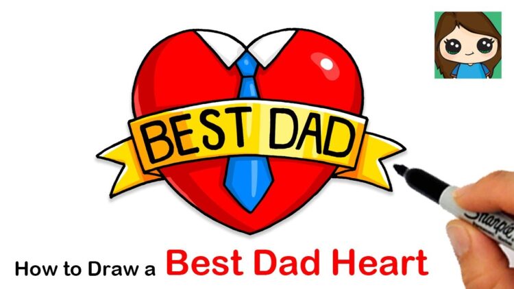 How To Draw A Best Dad Heart Father S Day Art - drawing youtube roblox daffy duck youtube png clipart