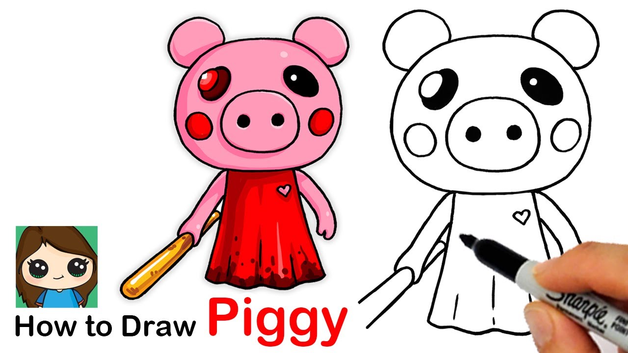 How To Draw Piggy Roblox - how to auto click in roblox piggy