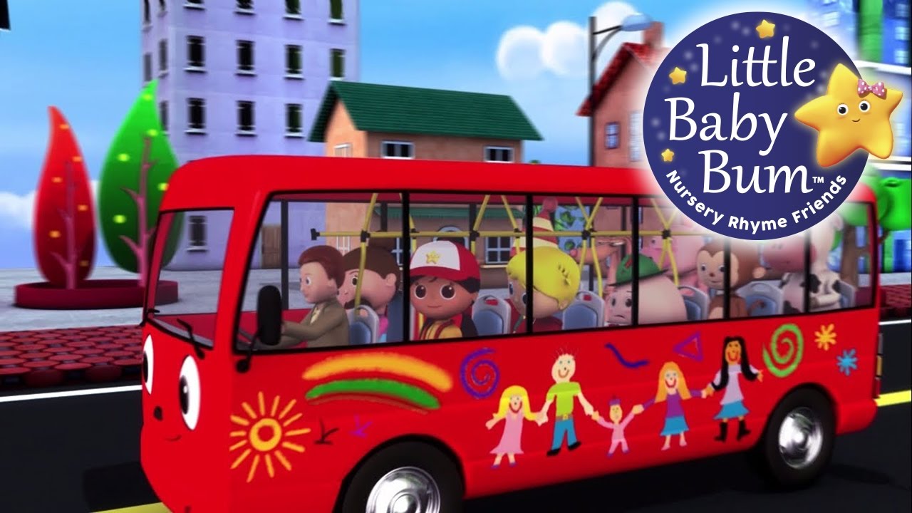 karaoke: Wheels On The Bus Part 2 - Instrumental Version With Lyrics from LittleBabyBum! 
