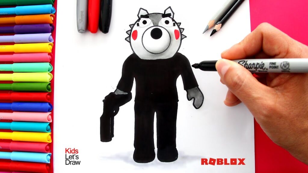 Aprende A Dibujar A Wolfy De Piggy Book 2 Roblox - imagenes de roblox kawaii para colorear