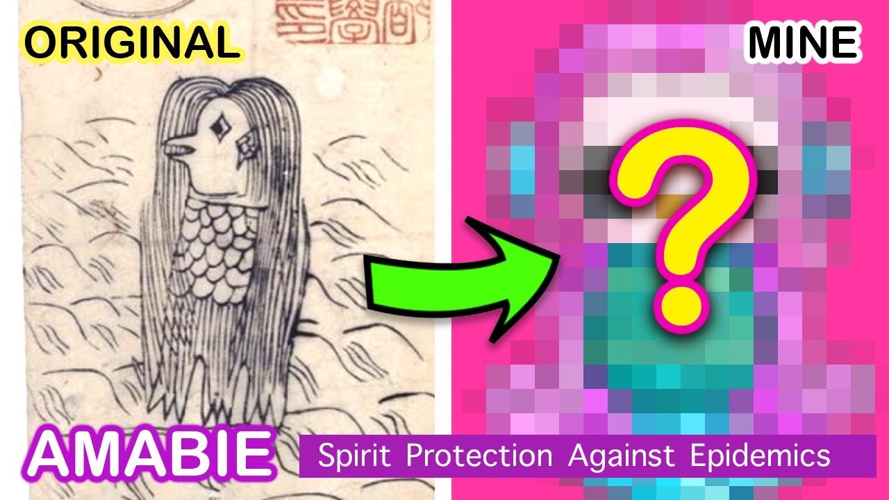 How to Draw an Amabie Mermaid Yokai - Coronavirus Awareness Art 
