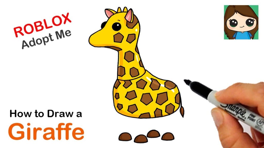 How To Draw A Giraffe Roblox Adopt Me Pet - drawn pics ids for roblox