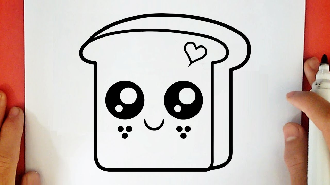 HOW TO DRAW A CUTE TOAST 