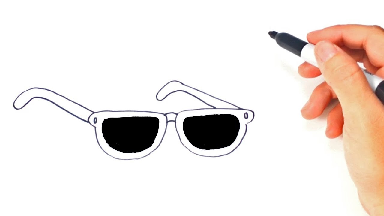 How to draw a Sunglasses Step by Step | Sunglasses Drawing Lesson 