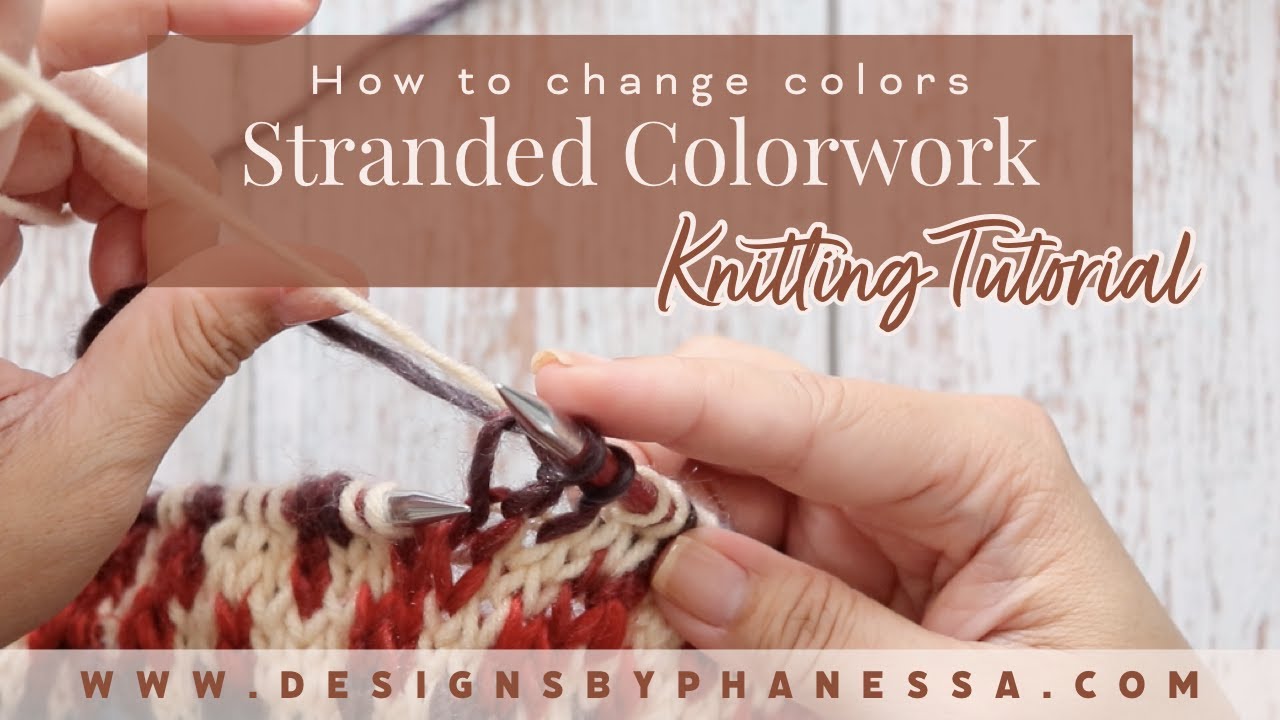 How to Knit with 2 Colors in Stranded Knitting 