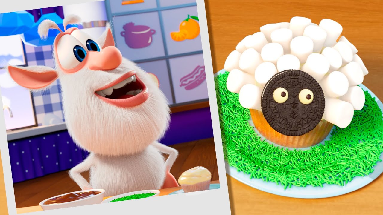 Booba Food Puzzle: Marshmallow Sheep Funny cartoons for kids 