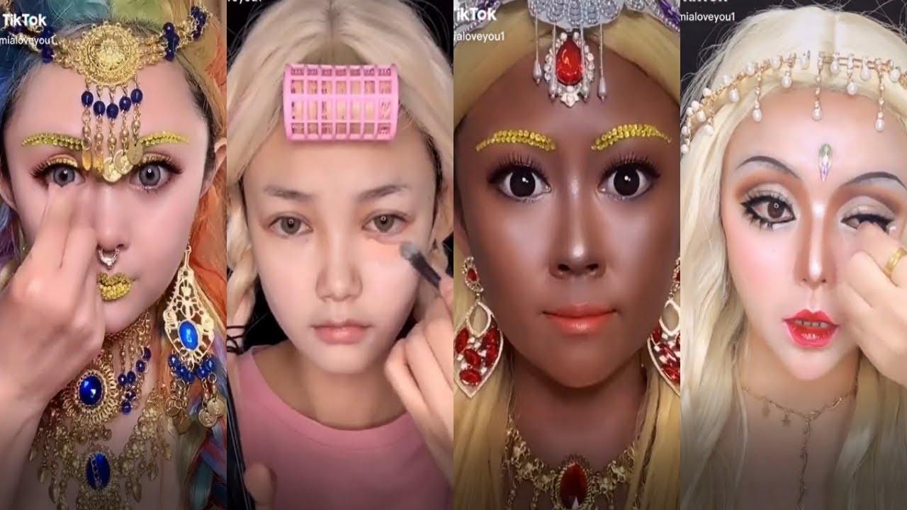 New Korean Makeup Transformation From TikTok || DIY Anime Makeup Tutorial 