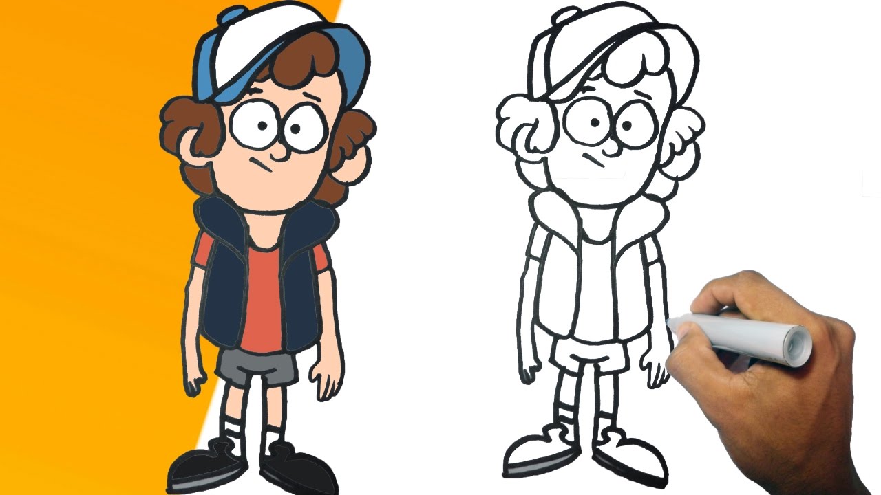 Como dibujar a DIPPER (Gravity falls) Paso a paso | how to draw DIPPER by step 
