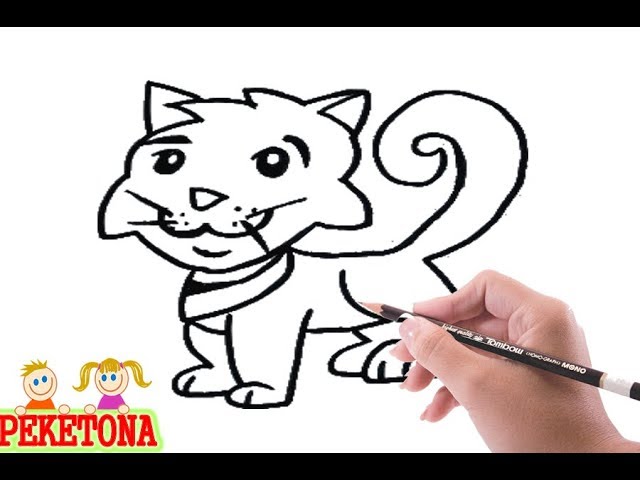 APRENDER A DIBUJAR Y PINTAR GATITO DE COLORES / LEARN TO DRAW AND PAINT CAT OF COLORS 