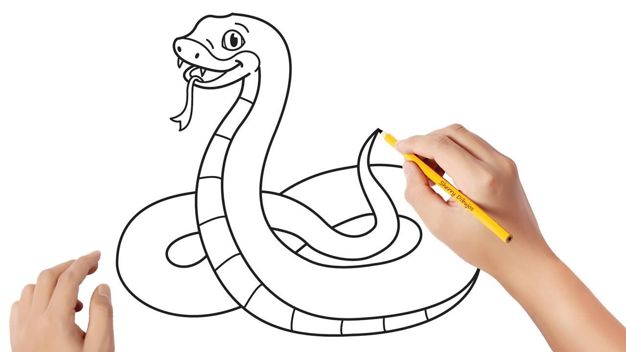 Como dibujar una serpiente | Dibujos sencillos 