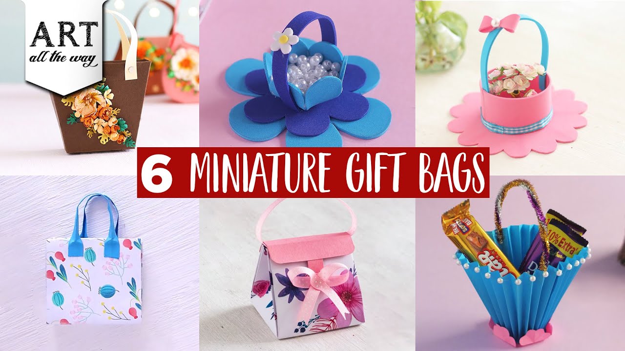 6 Miniature Gift bags | Simple Gift Ideas | DIY Party Favors 