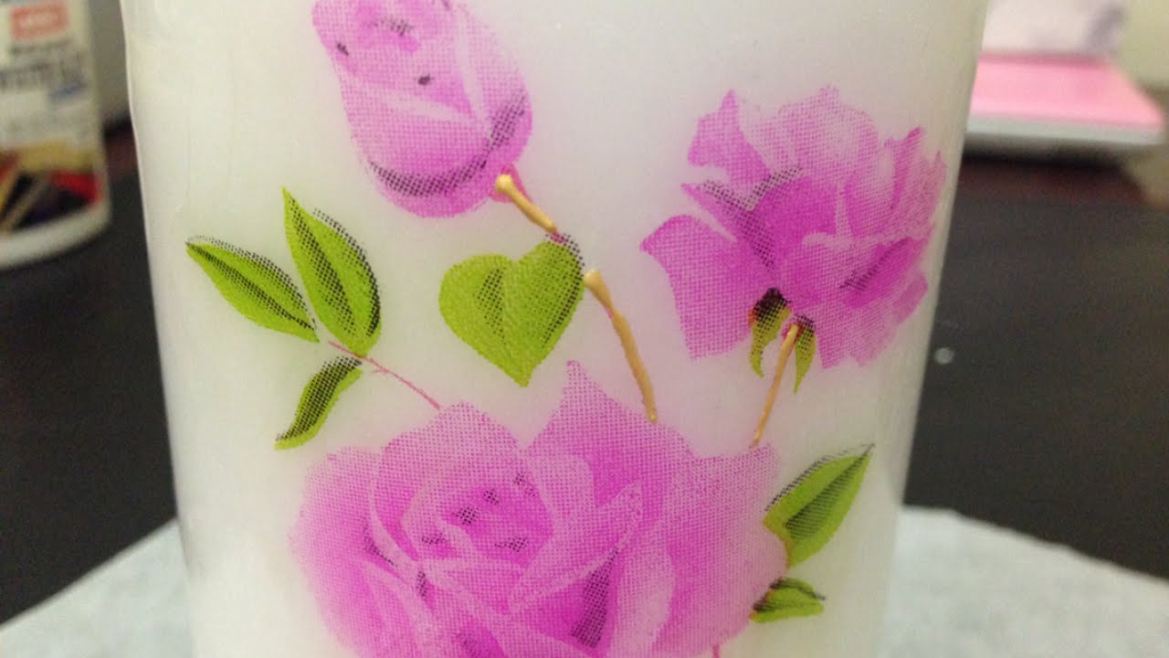 Create a Pretty Floral Decorated Candle - Home - Guidecentral 