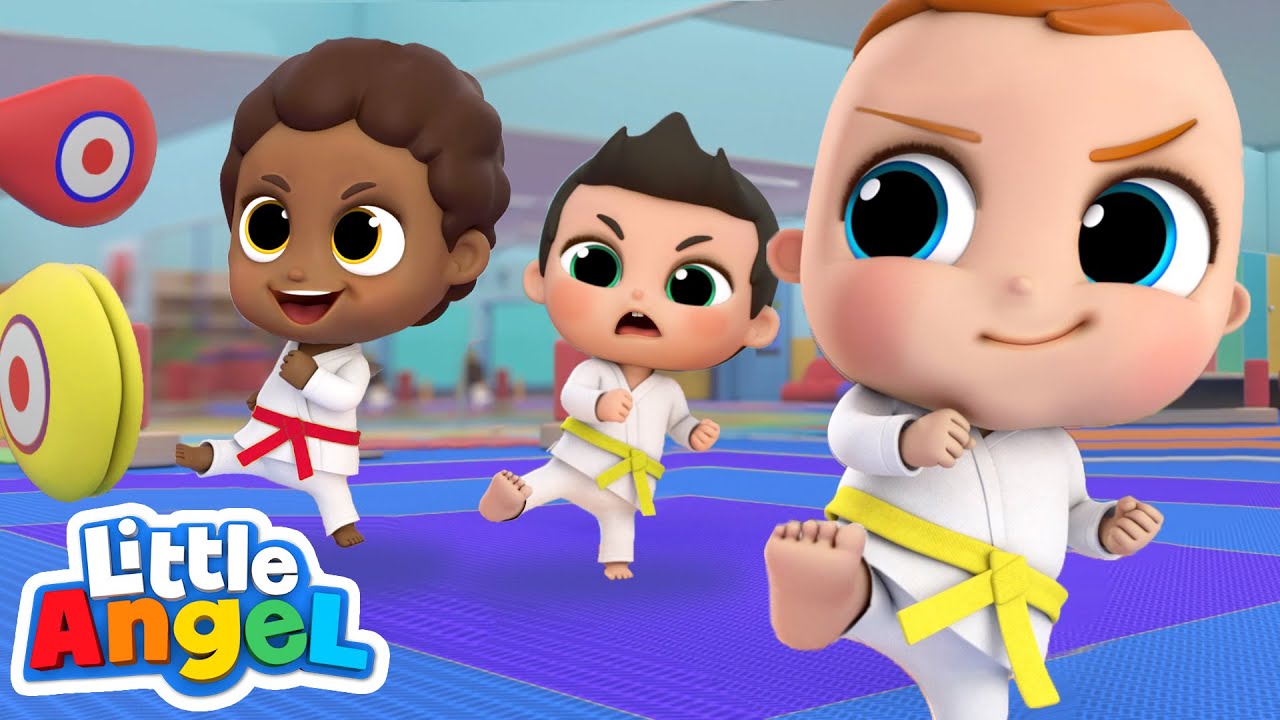 Kick, Kick, Punch! This Is Karate! | Little Angel Kids Songs & Nursery Rhymes 