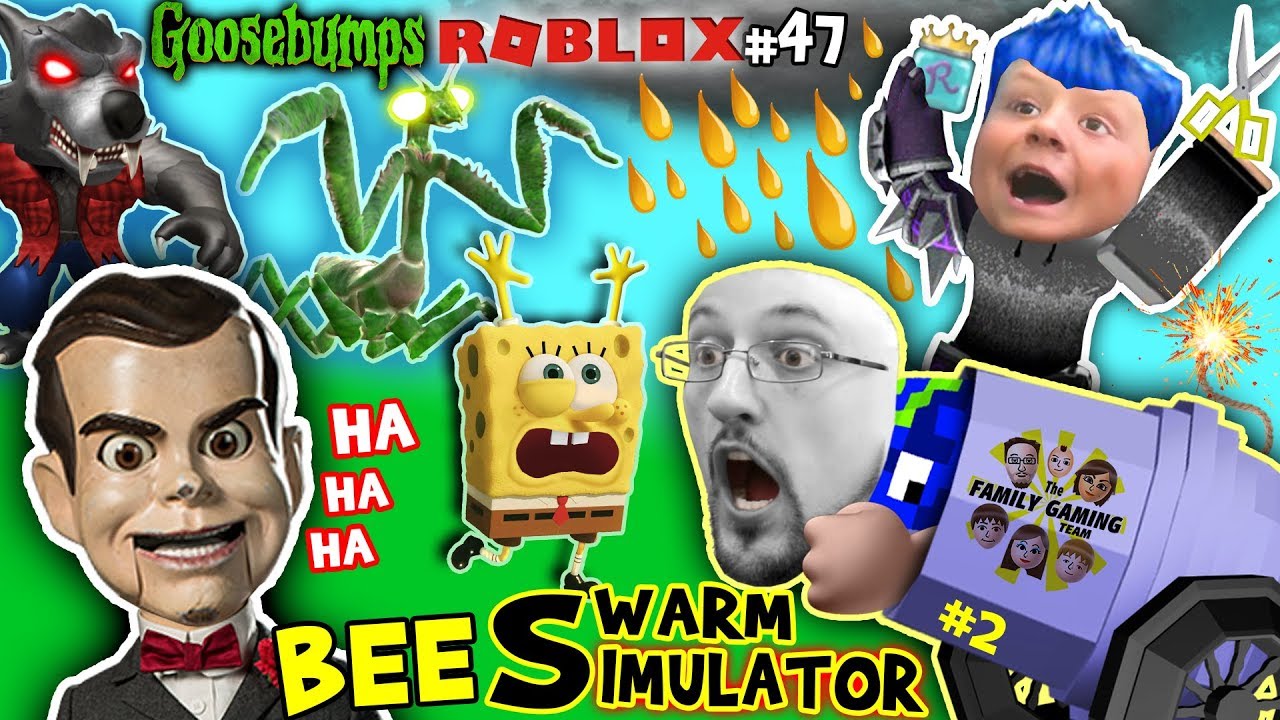 Goosebumps Vs Spongebob In Roblox Fortnite Helps Chase In Bee Swarm Simulator Again Pt 2 47 - roblox youtube fortnite