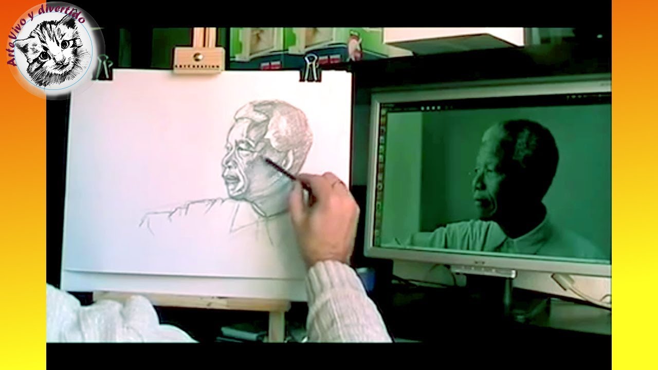 Dibujando a Nelson Mandela a Mano Alzada: Técnicas de Dibujo 