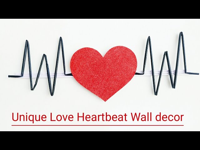 How To Make Beautiful || Love Heartbeat Wall Hanging Decoration At Home Decor || Stylish Room Decor 