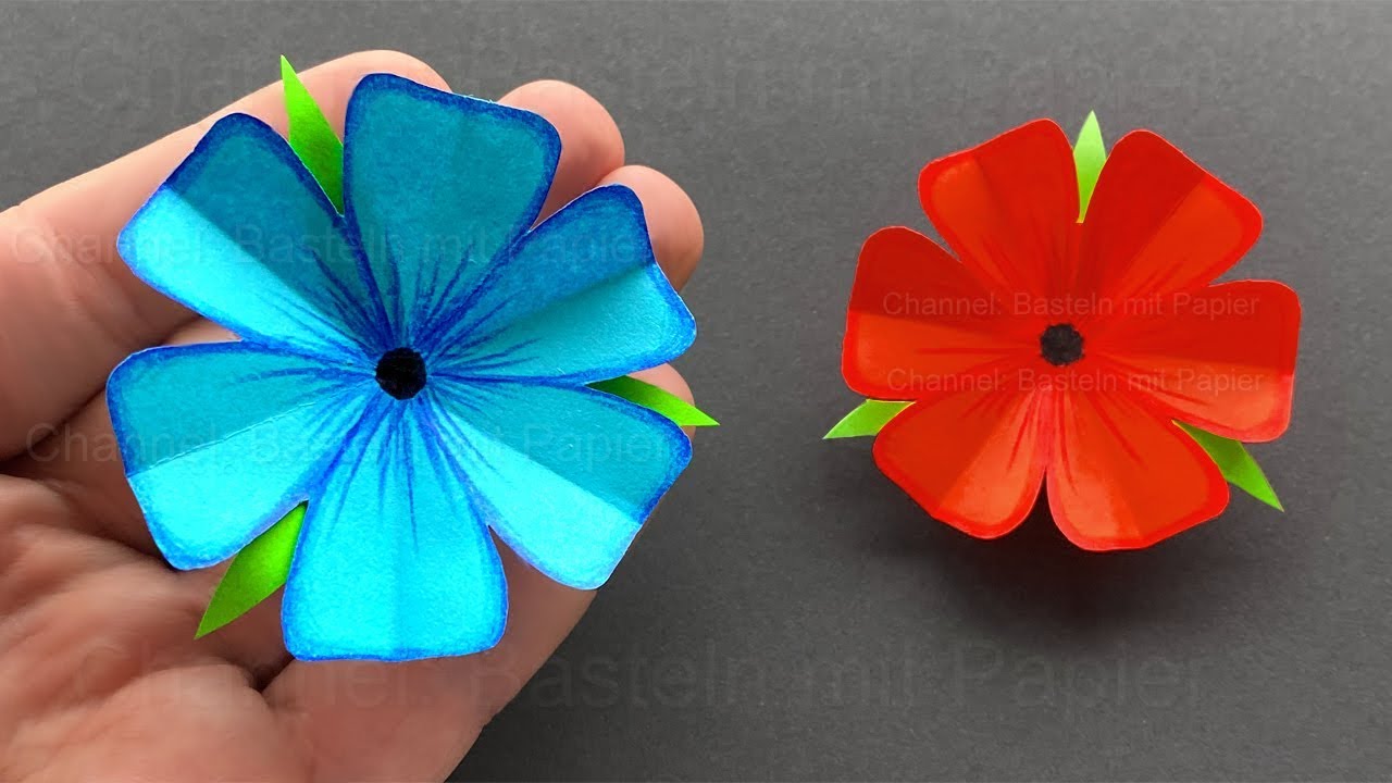 Blumen basteln mit Papier - Deko oder Geschenke selber machen ? 