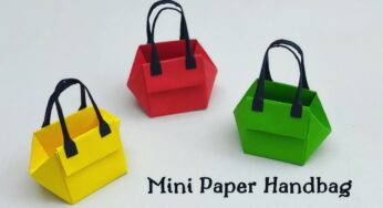 DIY MINI PAPER HANDBAG / Paper Craft / Easy Origami Handbag DIY / Paper Crafts Easy / Handbag DIY