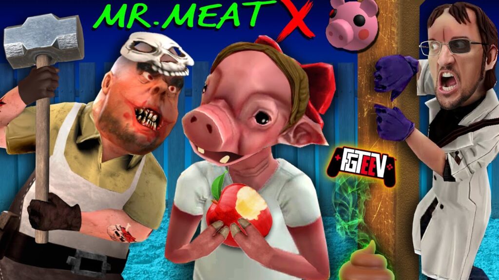 Mr Meat Trapped Piggy Fgteev S Double Secret Ending Scientist Update - roblox piggy star wars asylum mashup roses for my friend max fgteev scurred youtube