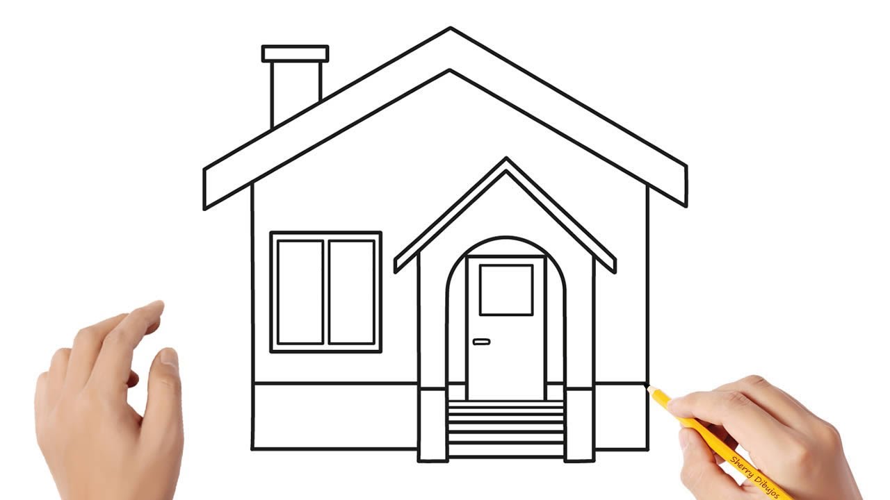 Cómo dibujar una casa | Dibujos sencillos 